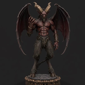 Baal Demon Statue STL File | 3D Printable Infernal King Sculpture | Goetia Demon Lord Model | Dark Occult Figurines Download