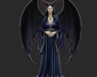 Lilith Elegant Statue STL File – 3D Printable Dark Goddess Figure for Occult and Gothic Decor Digital STL FILE
