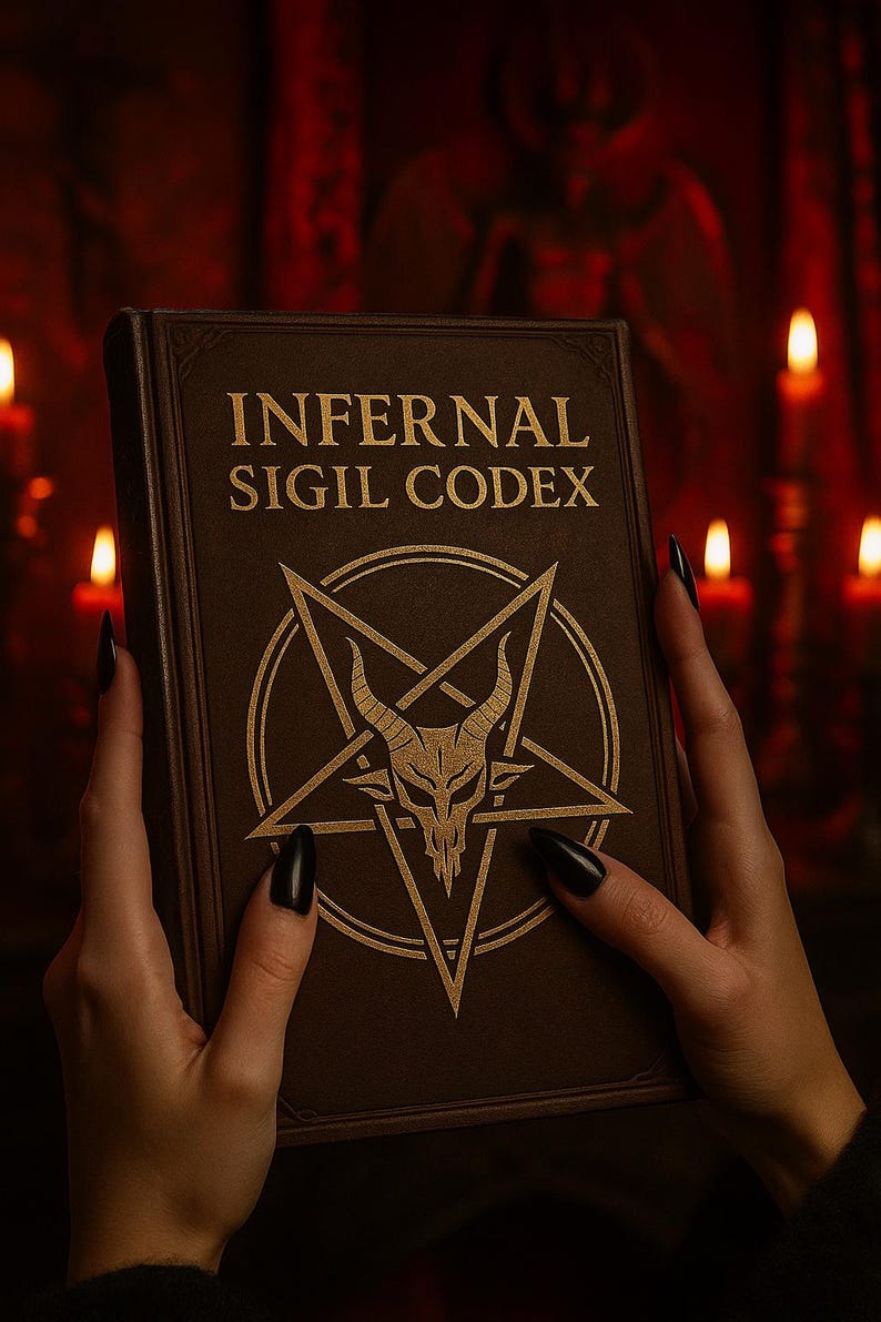 Infernal Sigil Codex • Dark Occult Symbols Guide • Demonology Magic ...