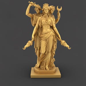 ニュクス女神像 STL – 3Dプリント可能な古代ギリシャの夜の女神 – 暗く