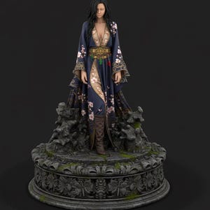天照大御神 人形 手作り アマテラスオオカミ 3Dプリントフィギュア 1