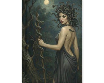 Medusa Gorgon Hardcover Journal, Greek Mythology Art, Snake Hair Witchy Notebook, Protector Grimoire, Feminist Icon Book of Shadows