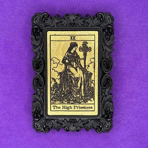 PAPESSA TAROCCHI QUADRO 3D - the high priestess - arcani maggiori - carte tarocchi - cartomanzia - decorazione da parete - arti divinatorie