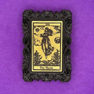 MONDO TAROCCHI QUADRO 3D - arcani maggiori - carte tarocchi - cartomanzia - decorazione da parete - cornice - arti divinatorie
