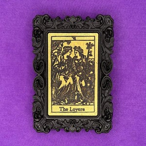 AMANTI TAROCCHI QUADRO 3D - arcani maggiori - carte tarocchi - cartomanzia - decorazione da parete - cornice - arti divinatorie