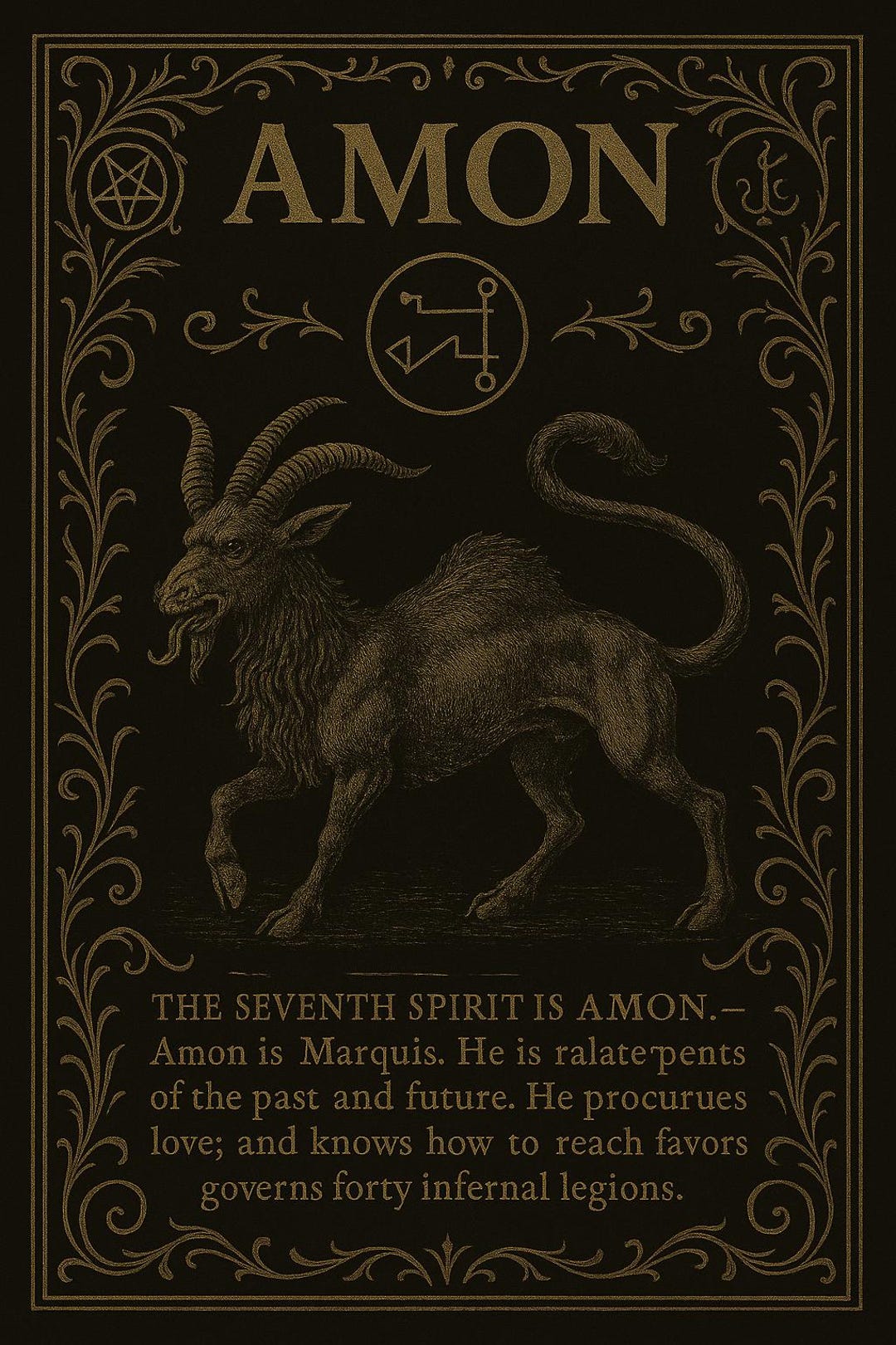 Amon Evocation Prayer PNG – Demonic Altar Printable, Dark Ritual ...