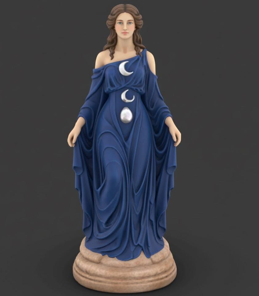 ニュクス女神像 STL – 3Dプリント可能な原始ギリシャの夜の女神