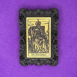 Il PAPA TAROCCHI QUADRO 3D - ierofante - arcani maggiori - carte tarocchi - cartomanzia - decorazione da parete - cornice - arti divinatorie