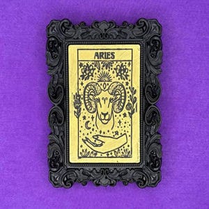 IMAGEN 3D DEL ZODIACO ARIES - signos del zodiaco - astrología - tarot - decoración de pared - marco - artes adivinatorias