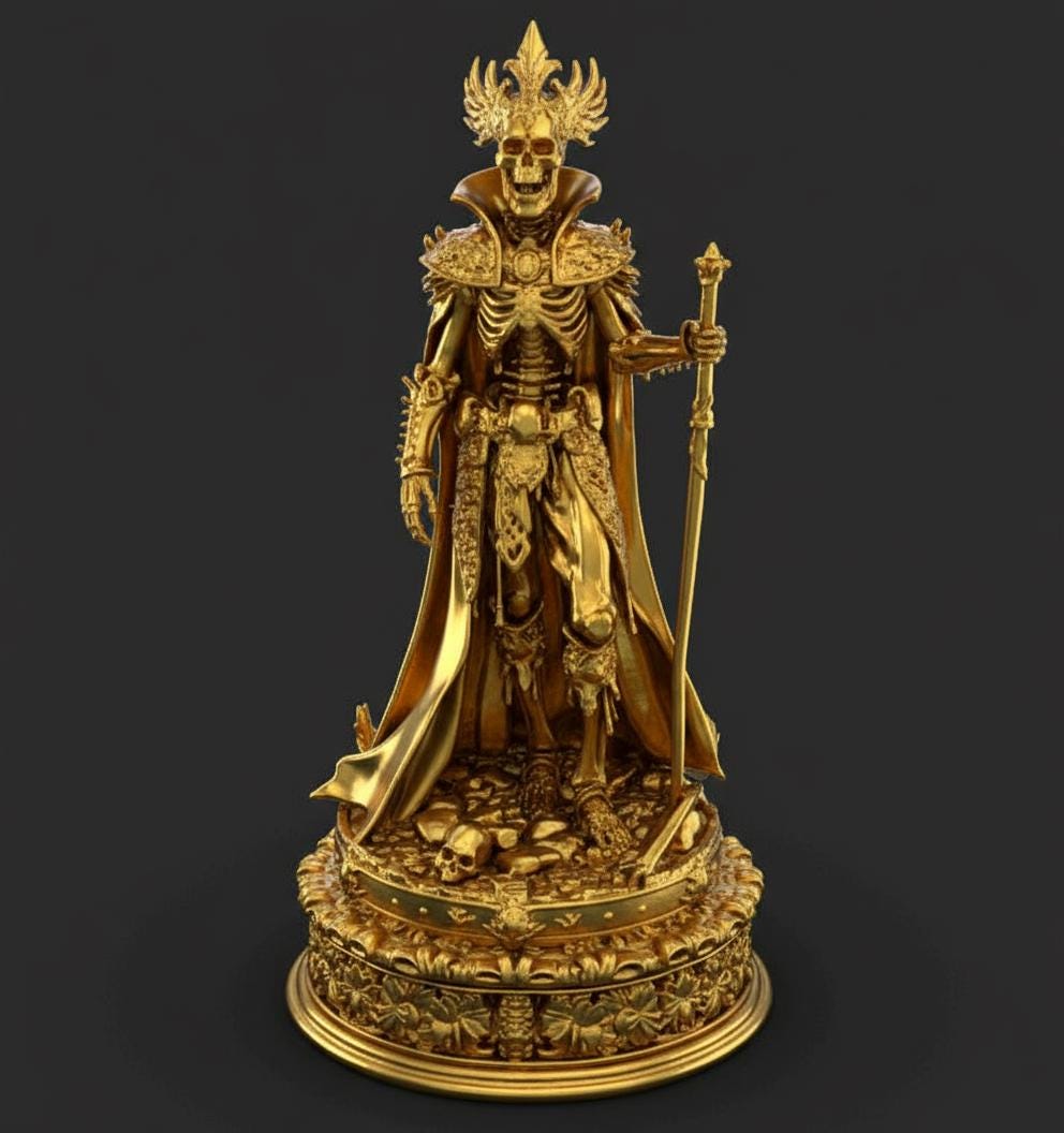 Death And Ruler King of Death Statue STL – 3D Printable Dark Fantasy Ruler Sculpture ...