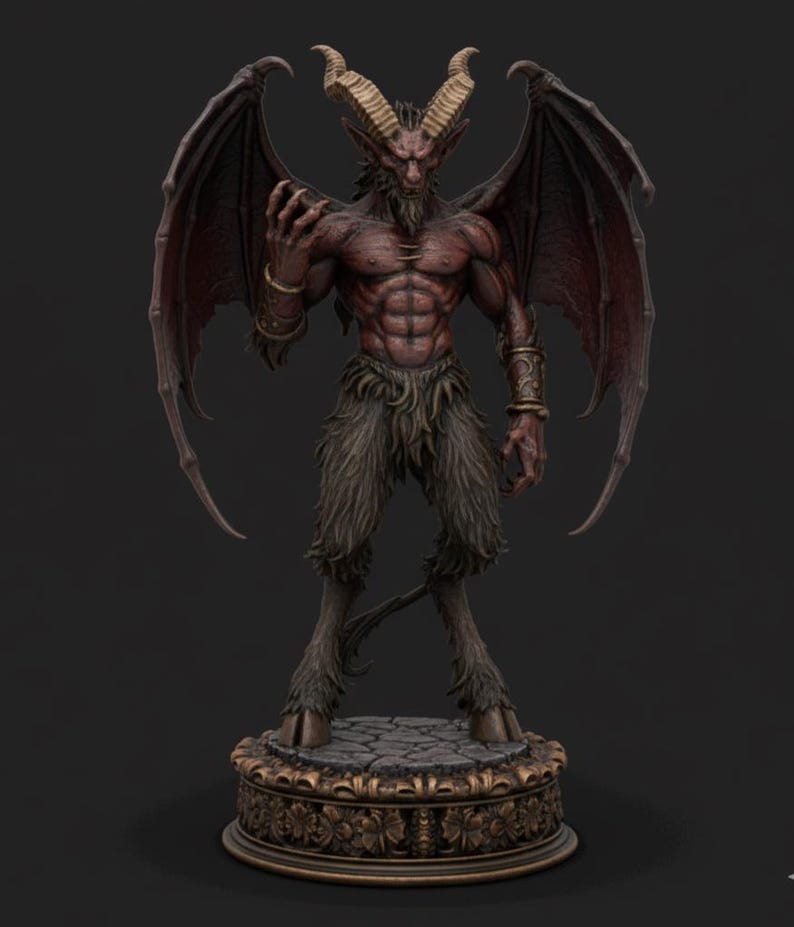 Baal Demon Statue STL File | 3D Printable Infernal King Sculpture ...