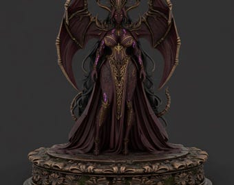 Lilith Goddess Statue STL File | 3D Printable Voluptuous Dark Deity Sculpture | Mythological Feminine Power Model | Occult Art Figurines