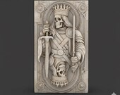 King of Death Tarot Wall Decor | Gothic STL File for 3D Printing FILE STL digitale