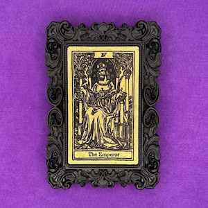 L'IMPERATORE TAROCCHI QUADRO 3D - arcani maggiori - carte tarocchi - cartomanzia - decorazione da parete - cornice - arti divinatorie