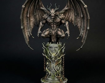 Gargoyle Statue STL – 3D Printable Gothic Gargoyle Sculpture – Medieval Architectural Decor Digital STL FILE