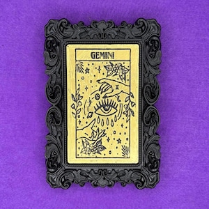 IMAGEN 3D DEL ZODIACO GÉMINIS - signos del zodiaco - astrología - Géminis - tarot - decoración de pared - marco - artes adivinatorias
