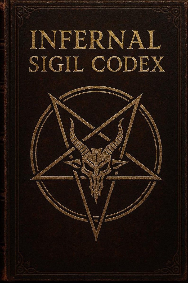 Infernal Sigil Codex • Dark Occult Symbols Guide • Demonology Magic ...