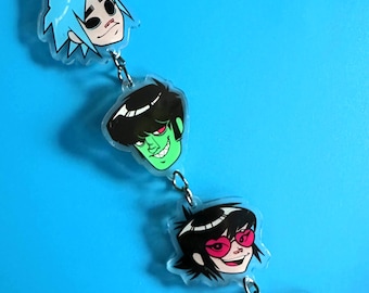 Gorillaz Linked Acrylic Keychain Song Machine Themed