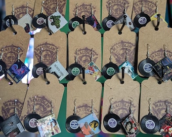 Custom Mini Vinyl Record Earrings (please read description!)