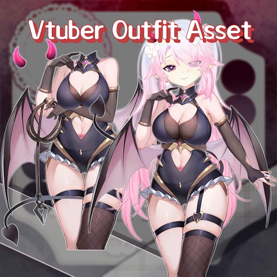 Live2d Vtuber Outfit Asset | Succubus