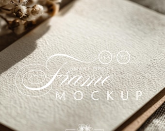 4x5 Textured Paper Print Mockup, Artwork Detail Display (PSD)