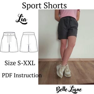 Sport Shorts Sewing Pattern PDF: Women&#39;s Casual Activewear (A4 + Plotter Format)