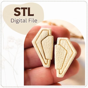 Geometric Clay Cutter Stl, Gerometric Clay Cutter STL File, Digital Clay Earring cutter, Instant Download, STL file for 3D Printer