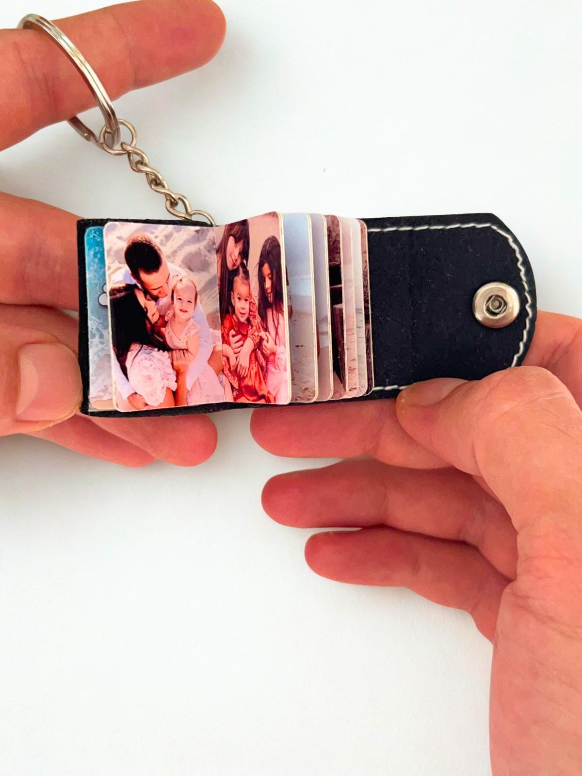 Personalized Mini Photo Album Keychain – Custom Handmade Keepsake Gift & Memory Holder for Any Occasion