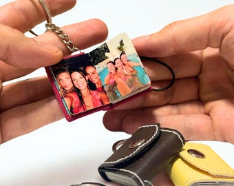 Personalized Mini Photo Album Keychain Birthday Gift for Boyfriend or Girlfriend – Custom Romantic Keepsake Present