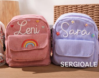 Custom Embroidered Kids Backpack – Personalized Mini Bag for Toddlers, Preschool and Baby Gifts