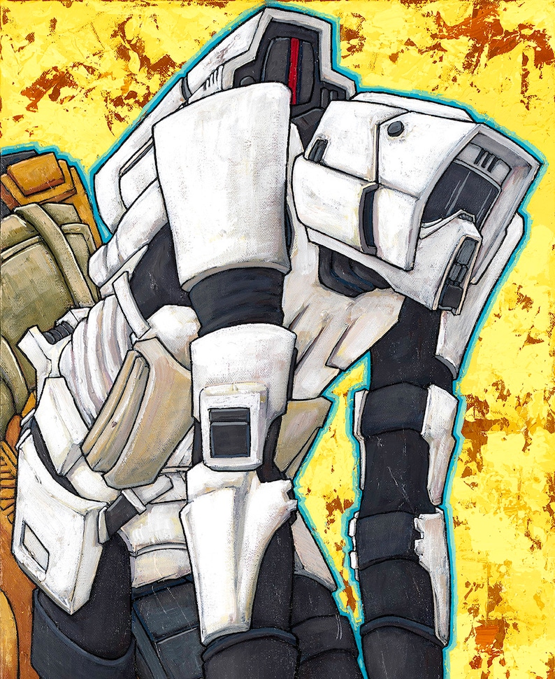 Signed Maydak. Sci Fi Canvas Print 8x24