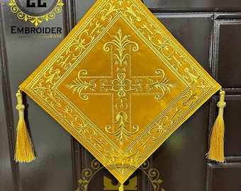 Golden Embroidered Orthodox Priest Epigonation: Liturgical Palitsa Vestment