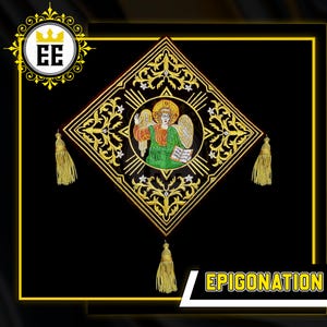 Palitsa Epigonation. Velvet FULL Icon Embroidered Gift for priest or bishop. Orthodox icon