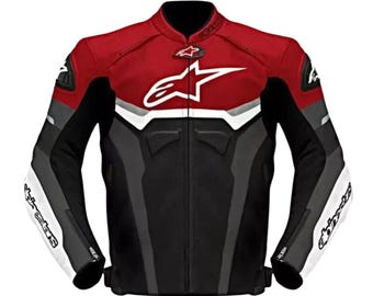 Alpinestars MotoGP Leather Biker Jacket: Cowhide Racing Jacket