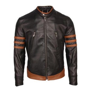 Handgefertigte Wolverine Leder Bikerjacke im X-Men Logan Style