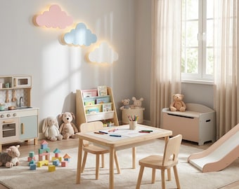 Kinderzimmer Wolke Nachtlicht, Holz Wand Licht, Kinder Baby Zimmer Dekor, Minimal Dekor