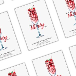 30th birthday digital invitation template