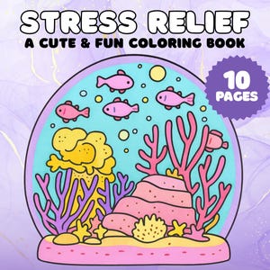 Stress Relief Coloring Book Bold and Easy Adult Cozy Days Coloring Cute Simple Coloring Book PDF Comfy Coloring Pages Kawaii Coloring Book