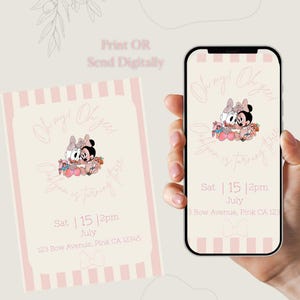 Minnie Mouse Birthday Invitation Template