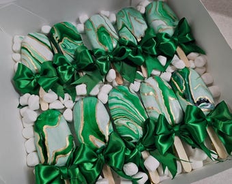 Marble Cakesicles: Custom Party Favors