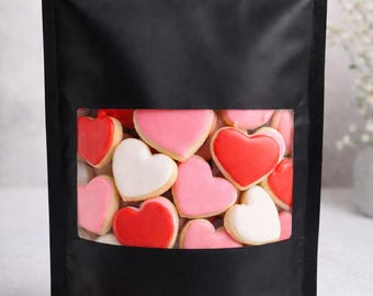 Valentine’s Day Mini Heart Cookies- 20 Count Royal Icing Cookies