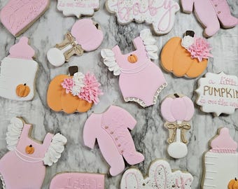 Little Pumpkin Royal Icing Cookies