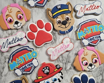 Puppy Patrol Cookies-Royal Icing Cookies