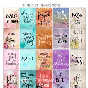INSPIRED LIFE PLANNER Printable Planner Quotes, planner Accessories ...