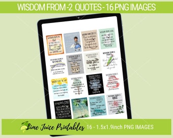 Wisdom From #2 Quotes for Digital Planners | Printable Quotes | iPad Planner | Motivational Quotes | Individual PNG Quotes - 1.5x1.9inches