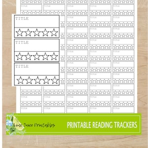 READING TRACKER STICKERS | Book Review Tracker Boxes | Bullet Journal | Functional Stickers | Printable Planner Stickers