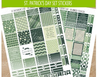 St Patrick's Day Planner Stickers: Weekly Kit (Printable)