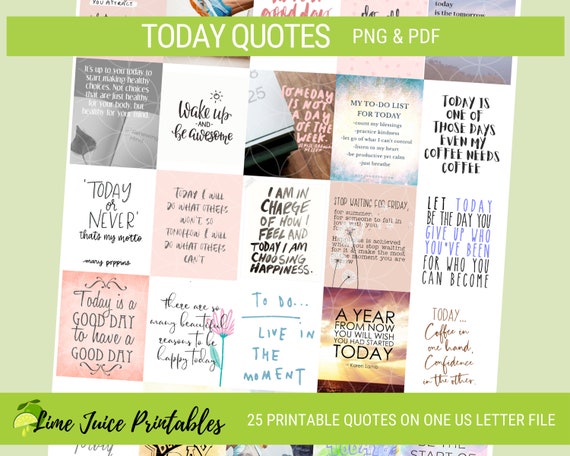 TODAY PLANNER Quotesquote Stickersprintable Planner - Etsy