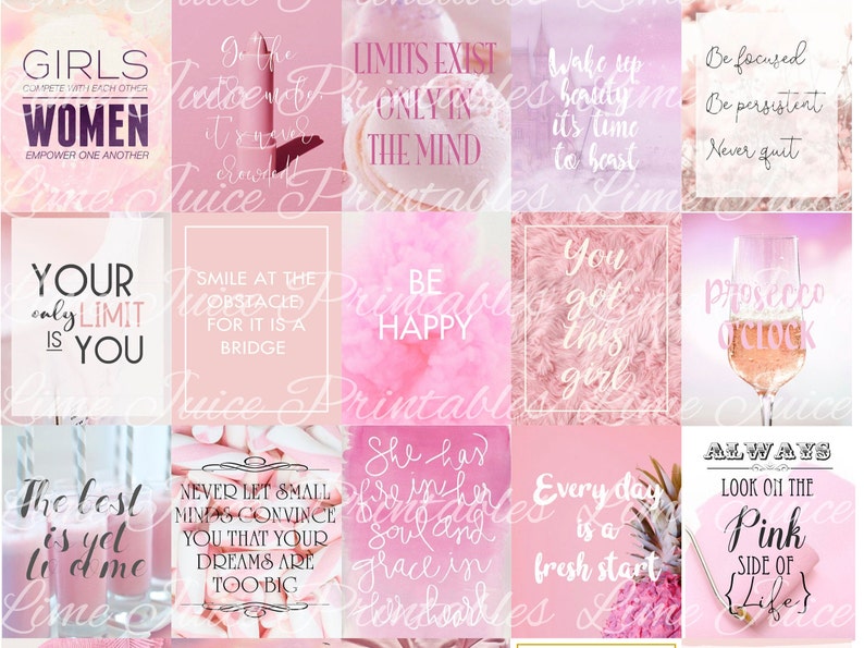 PINK PLANNER QUOTESPrintable Pink Quotes Quote | Etsy