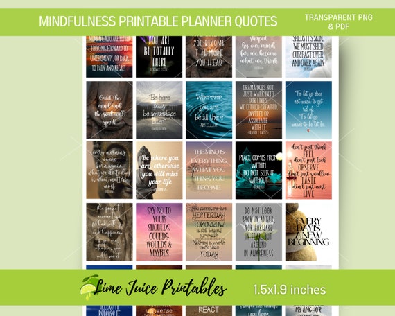 Mindfulness QUOTES Printable Quotes Inspirational - Etsy